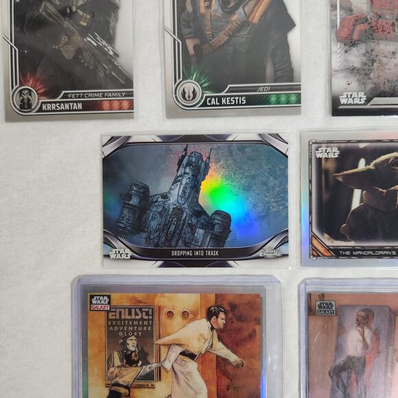 Topps Star Wars TCG Lot Of 8 Refractors / Chrome In Sleeves NM - Picture 4 of 8